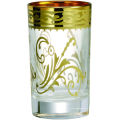 High quality golden glass cup with printing logo